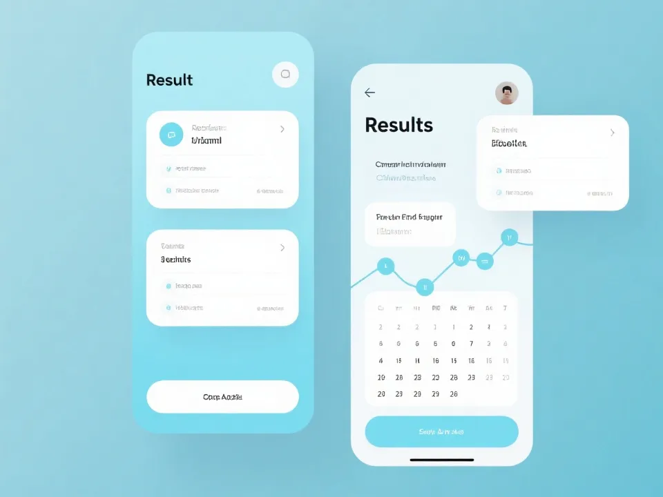 移动端开奖结果与时间表界面示意图